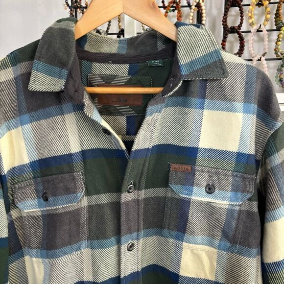 ORVIS Men's Plaid Shirt Jacket - Green, Blue, Gray shacket size XL - Picture 3 of 6